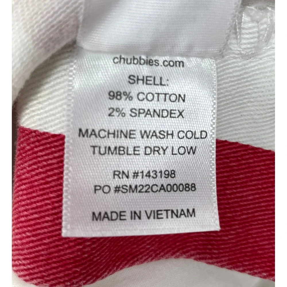 Chubbies Overalls Men Small Red White Blue American Flag Shorts Chubberalls